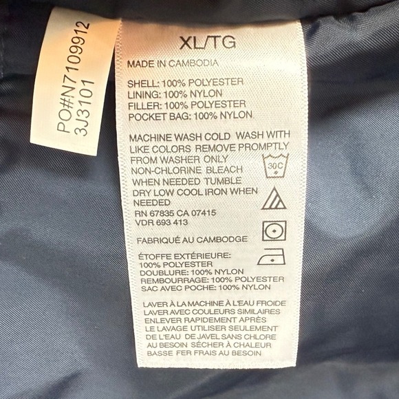 NWT Men's Nautica Puffer Vest, Teal Blue, Size XL - Picture 8 of 9